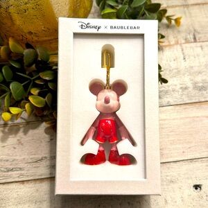 Baublebar X Disney Mickey Mouse Bag  Charm PINK and Red - NEW in BOX